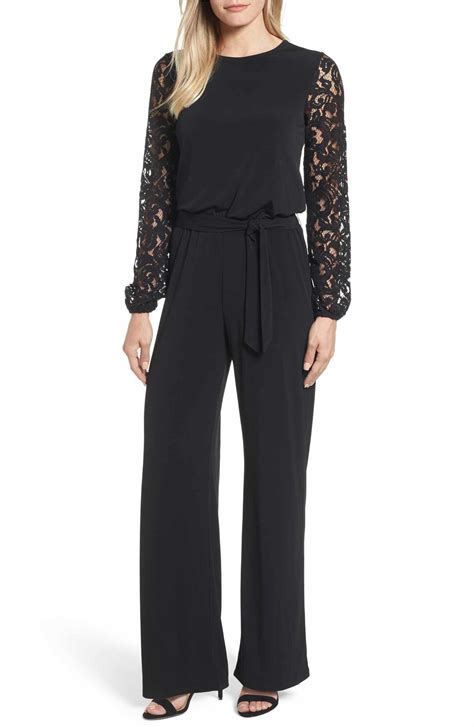 michael kors lace jumpsuit|michael kors long sleeve jumpsuit.